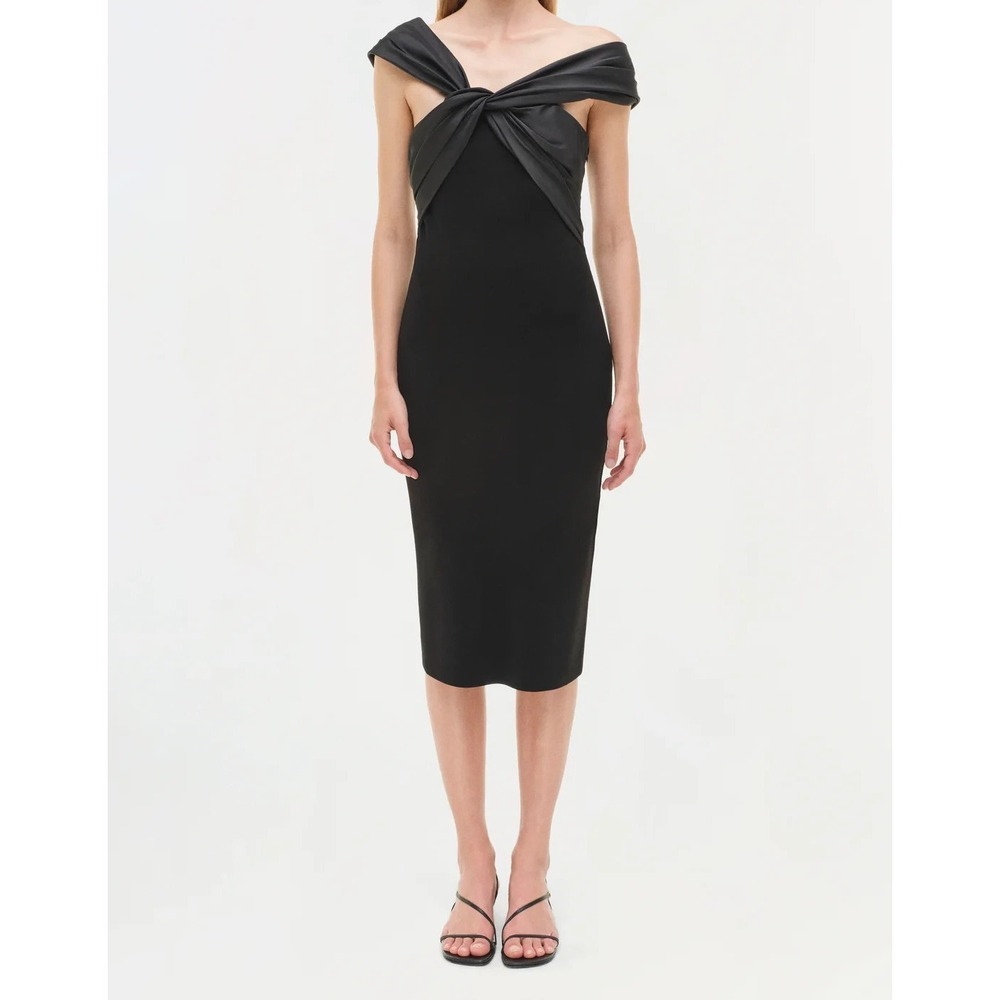 Simkhai Women Black Mia Off-the-Shoulder Dress Size S‎ NWT